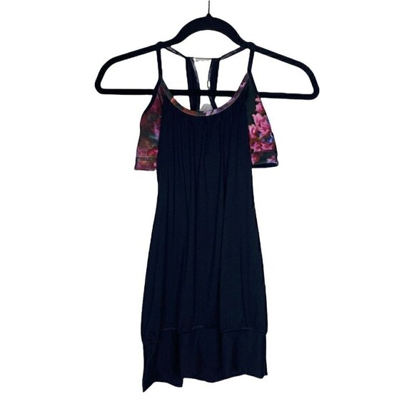 Lululemon Top Size 4 Stash It Tank Floral Multicolor Sleeveless Gym Athleisure - Picture 1 of 5